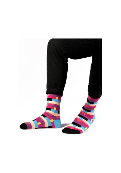 Ozzy Socks Box Desenli Çorap Pembe