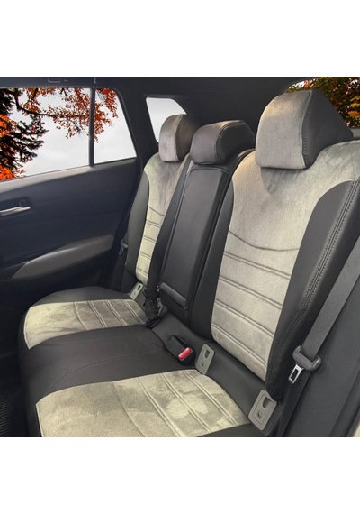 Toyota Corolla Cross Uyumlu Araca Özel Oto Koltuk Kılıfı 158528 Siyah-füme
