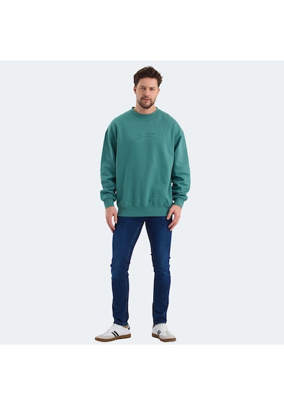 Slazenger VADIK Oversize Erkek  Yeşil Sweatshirt