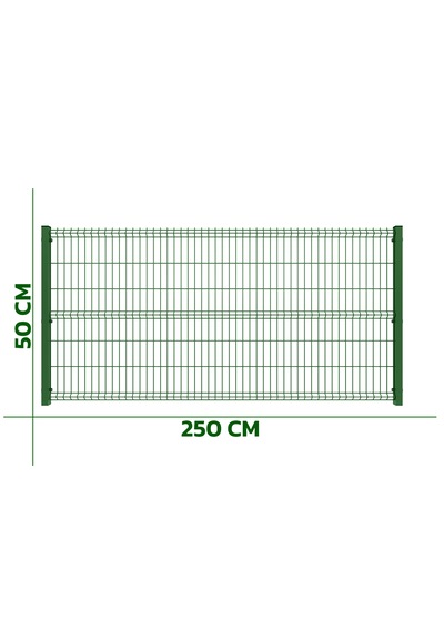 4 Adet Panel Çit Takım 50x250 Cm Yeşil