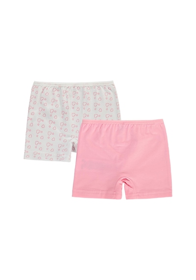 Civil Girls Cute Kalp 2-12 Yaş Kız Çocuk 2'li Boxer Çok Renkli