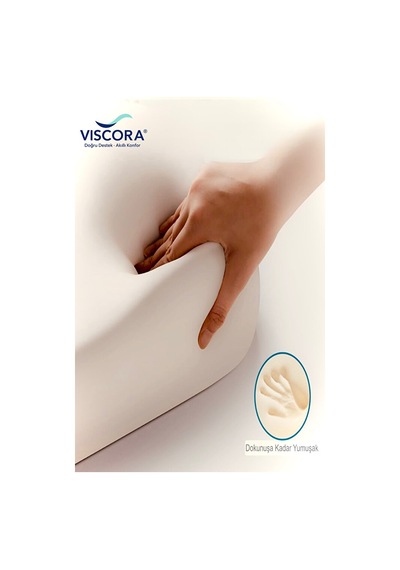 Vıscora Ortopedik Vücut Destek Minderi Space Memory Foam -yıkanabilir Kılıf Ofis/ev/yatak Gri