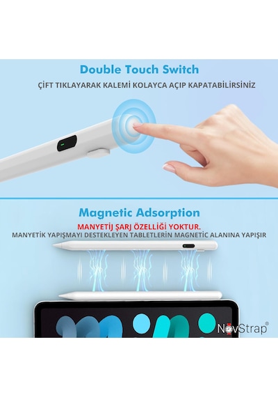 Novstrap Honor Pad 9/8/x8 Lite/x9/x8a/magic Pad 2 İle Uyumlu Dijital Ekranlı Dokunmatik Tablet Kalemi Stylus