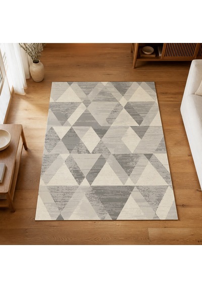 Kartela Halı Soyut Halı Kaymaz Taban Makinede Yıkanabilir Halı - 100 X 150 Cm Çok Renkli