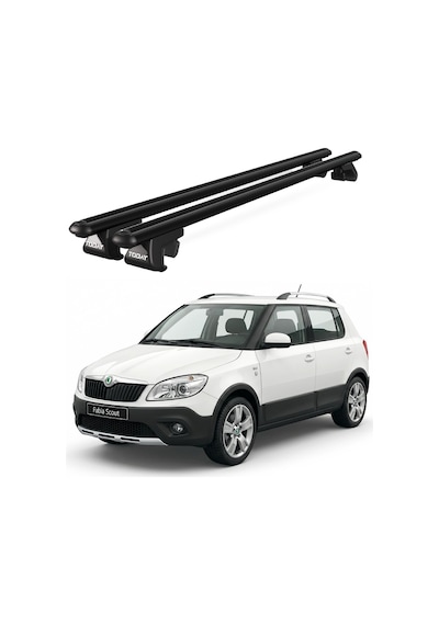 Venüs Skoda Fabia Scout 2009-2014 Uyumlu Siyah Ara Atkı Port Bagaj Tavan Barı