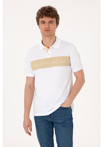 U.S. Polo Assn. Erkek Regular Fit Polo Yaka Beyaz Tişört 50306812-VR049