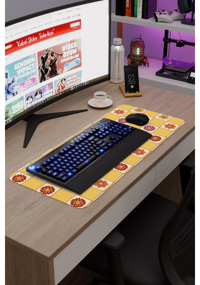 Dama Kaymaz Dikişli Kauçuk Oyuncu Mousepad V3 - 70x30 Xl Gaming Mouse Pad Fare Altlığı