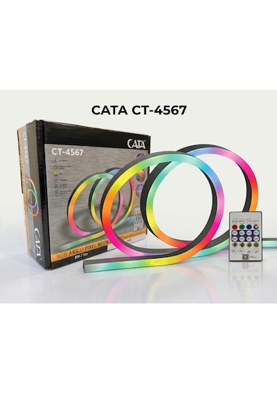 Cata Ct-4567 Rgb Pixel Neon Led Seti Usb Girişli Kumandalı 5 Metre