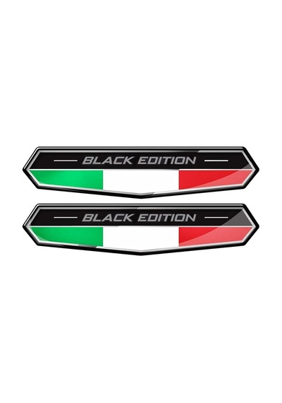 Black Edition İtalya Bayraklı 3d Sticker