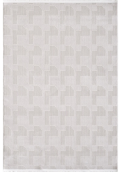 Mariesse Home Mono Kolekiyonu Modern Sık Dokuma Saçaklı Halı - Salon Oturma Odası Halısı Gri