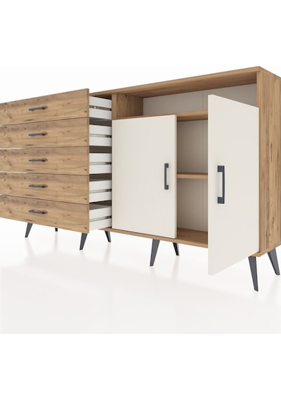 Arges Konsol 2 Raflı 5 Çekmeceli 2 Kapaklı 176x30x99 Çam-aytaşı/ç Çam-aytaşı/çam Arges Konsol 2 Raflı 5 Çekmeceli 2 Kapaklı 176x30x99 Çam-aytaşı/ç Çam-aytaşı/çam