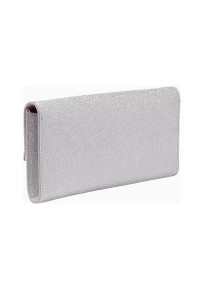 Jimmy Choo Jımmy Choo Emmie Clutch Çanta, Ince Simli Deri, Gümüş Renk Lüks Gece Tasarımı