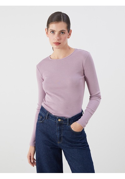 Lcw Everyday Lila Bisiklet Yaka Kadın Body