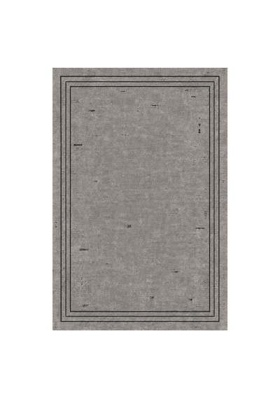 Kartela Halı Eskitme Çizgi Bordürlü Halı Antrasit Kaymaz Taban Makinede Yıkanabilir 100x150 Cm
