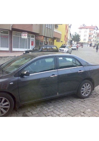 Toyota Corolla Uyumlu Sedan Krom Cam Çıtası 2007-2012 4 Parça