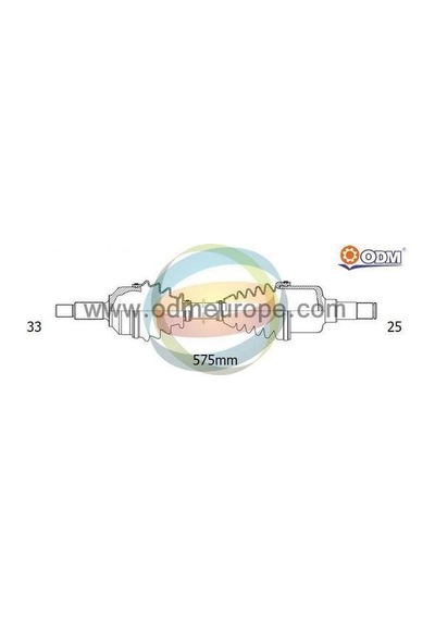 ODM OP-8-8526 Ön Aks Astra H Zafira B Sol 35×578×25