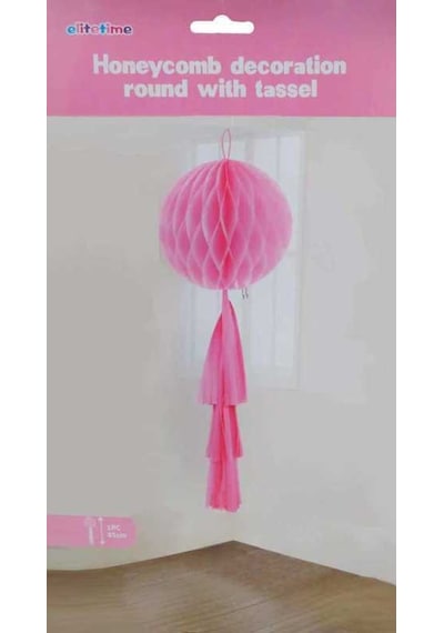 Süs Petek Püsküllü Pembe 1 Adet