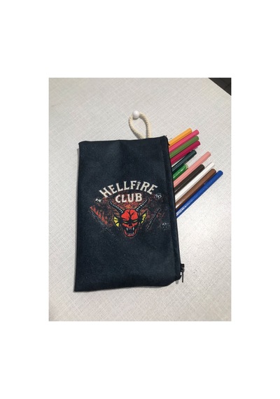 Stranger Things-hellfire Desenli Tasarım Bez Kalemlik-cüzdan Diğer