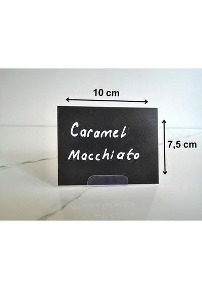 10 Adet Dekoratif Siyah Etiket Seti A7 10x7,5 Cm Karatahta Ayaklı