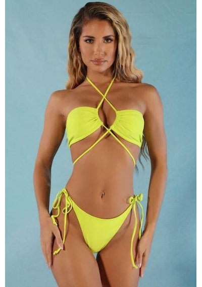 Deep Beach Bağlama Detaylı Bikini Takım Db200780bt 001