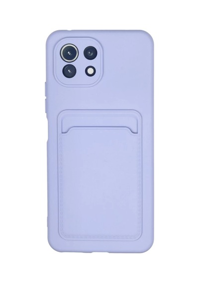 Xiaomi Mi 11 Uyumlu Kılıf Kelvin Kartvizitli Silikon - Lila