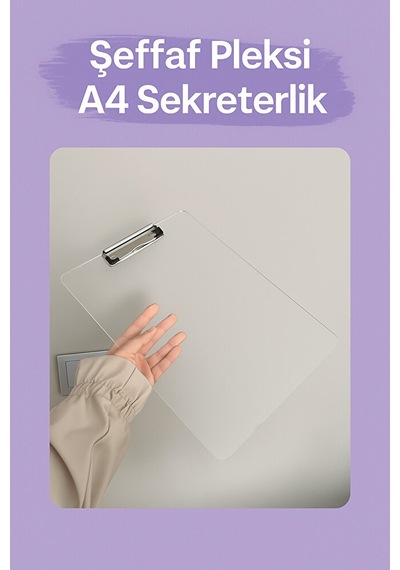 Şeffaf Pleksi A4 Sekreterlik