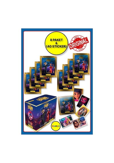 Panini Miraculous Mucize Uğur Böceği Sticker Çıkartma - 8 Paket 40 Adet Sticker