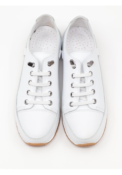 Nesilshoes Nesil Shoes Spil Rc1 Beyaz Hakiki Deri Kadın Ayakkabı