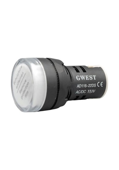 Gwest - 22mm Beyaz 110v. Sinyal Lambası - 10adet