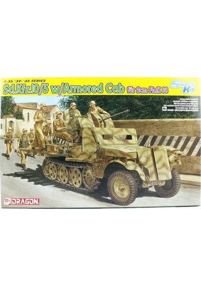 Dragon 6677 1/35 Ölçek, Sd.kfz.10/5 W/armor Cab Fur 2cm Flak 38, Hafif Yarı Paletli Personel Taşıyıcı Plastik Model Kiti-36351
