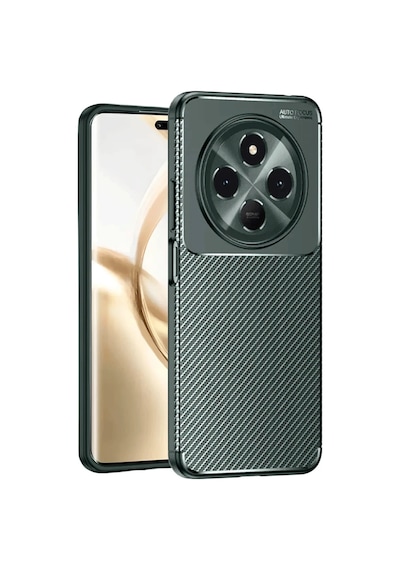 Tecno Spark 30c Kılıf Auto Focus Karbon Kapak - Koyu Yeşil 0.2M-Çok Renkli