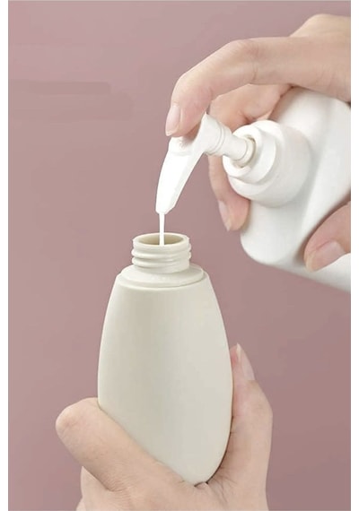 6 Adet Boş Krem Şişesi 60 Ml Çantalı Doldurulabilir Çantalı Seyahat Tipi Şişe Seti Çok Renkli
