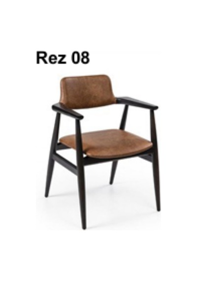 Rez 08 Modern Şık Ergonomik Dayanıklı Konforlu Ahşap Ayaklı Salon Yemek Sandalyesi Modeli Çok Renkli