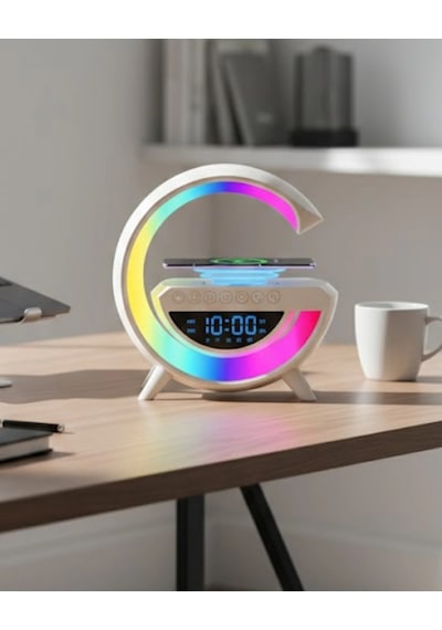 Hubrendy Tekno Modern Rgb Işıklı Kablosuz Hoparlör Uzun Süreli Müzik Keyfi