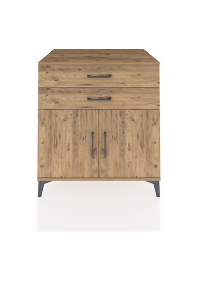 Kronos Şifonyer Tek Raflı 2 Çekmeceli 2 Kapaklı 88x59x96 Çam-çam Çam