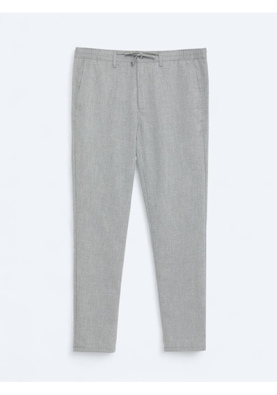 Kip Antrasit Düz Dokuma Jogging Fit Casual Pantolon Antrasit