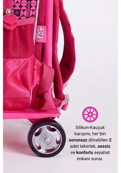 Lol Surprise Bb Air Lisanslı Çıkarılabilir Çekçekli Kız Çocuk Okul Çantası 2183 Pembe - Mavi