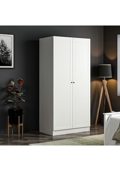 Minar Kale 2 Mebran Panjur Kapaklı Dolap Beyaz/beyaz 210cm
