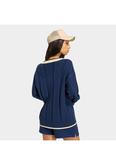 Adidas Cable Knit Kadın Mavi Hırka Kt1859