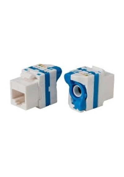 Uranıum Kj-uc6-18056db Cat6 Utp 180 Derece Çevirmeli Keystone Jack Mavi Renk
