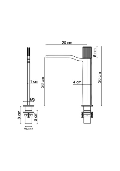 Fa-7021 Yüksek Lavabo Bataryası Krom Diğer