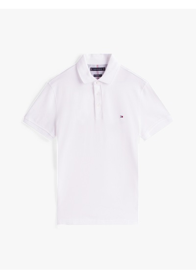 Tommy Hilfiger Core 1985 Slım Polo Erkek Beyaz T-shirt - Mw0mw17771
