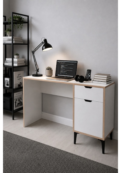 Home Liva Çekmeceli Çalışma Masası 120x75x60 Cm Beyaz Modern Tasarım Beyaz - 914418227 Beyaz Home Liva Çekmeceli Çalışma Masası 120x75x60 Cm Beyaz Modern Tasarım Beyaz - 914418227 Beyaz