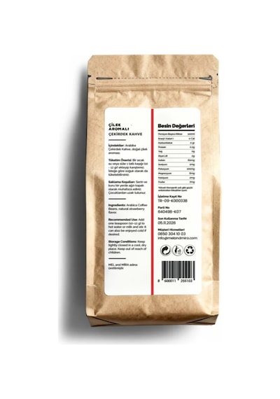 Strawberry Bean Coffee 200g, Çilek Aromalı Çekirdek Kahve Çekirdek Kahve