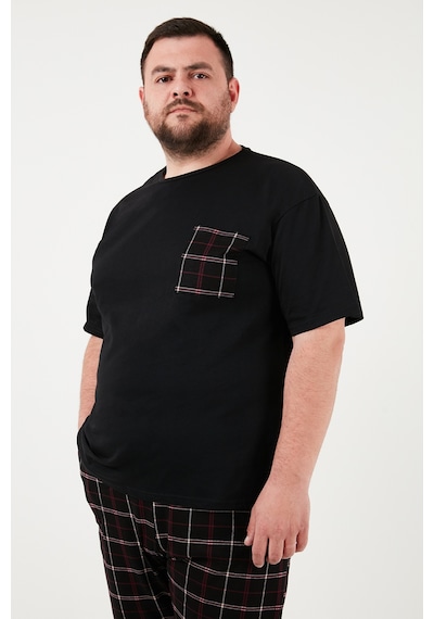 Buratti Pamuklu Regular Fit Büyük Beden Erkek Pijama Takımı 6572002B Siyah
