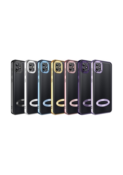 Zore Galaxy A04 Kılıf Kamera Korumalı Logo Gösteren Ogaa Omega Kapak - Siyah