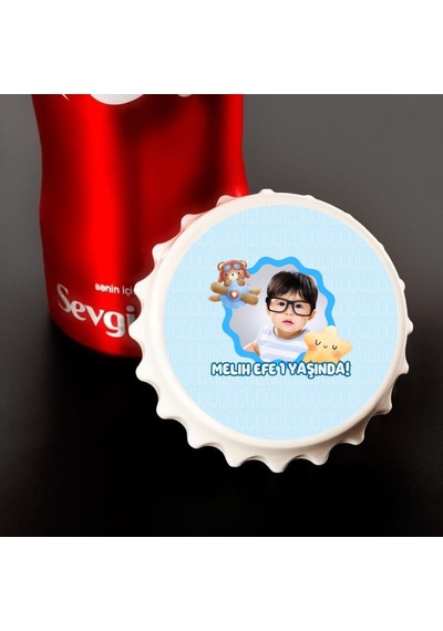 Kişiye Özel Fotoğraflı Çocuk Doğum Günü Magneti - 10 Adet