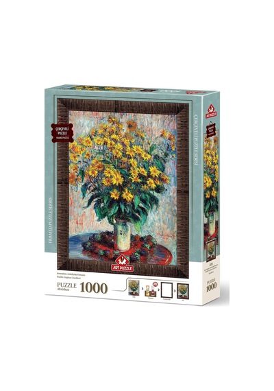 Kudüs Enginar Çiçekleri, Claude Monet 1000 Parça Çerçeveli Puzzle 5688