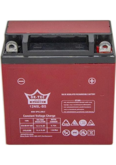Ortec 12v 5 Ah 12n5l-bs Motosiklet Aküsü