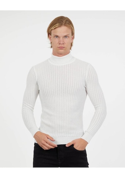 Slim Fit Naturel Pamuk Balıkçı Yaka Kazak Tüylenmeyen Rahat Slimfit Triko Dar Kesim Kazak Ekru Slim Fit Naturel Pamuk Balıkçı Yaka Kazak Tüylenmeyen Rahat Slimfit Triko Dar Kesim Kazak Ekru